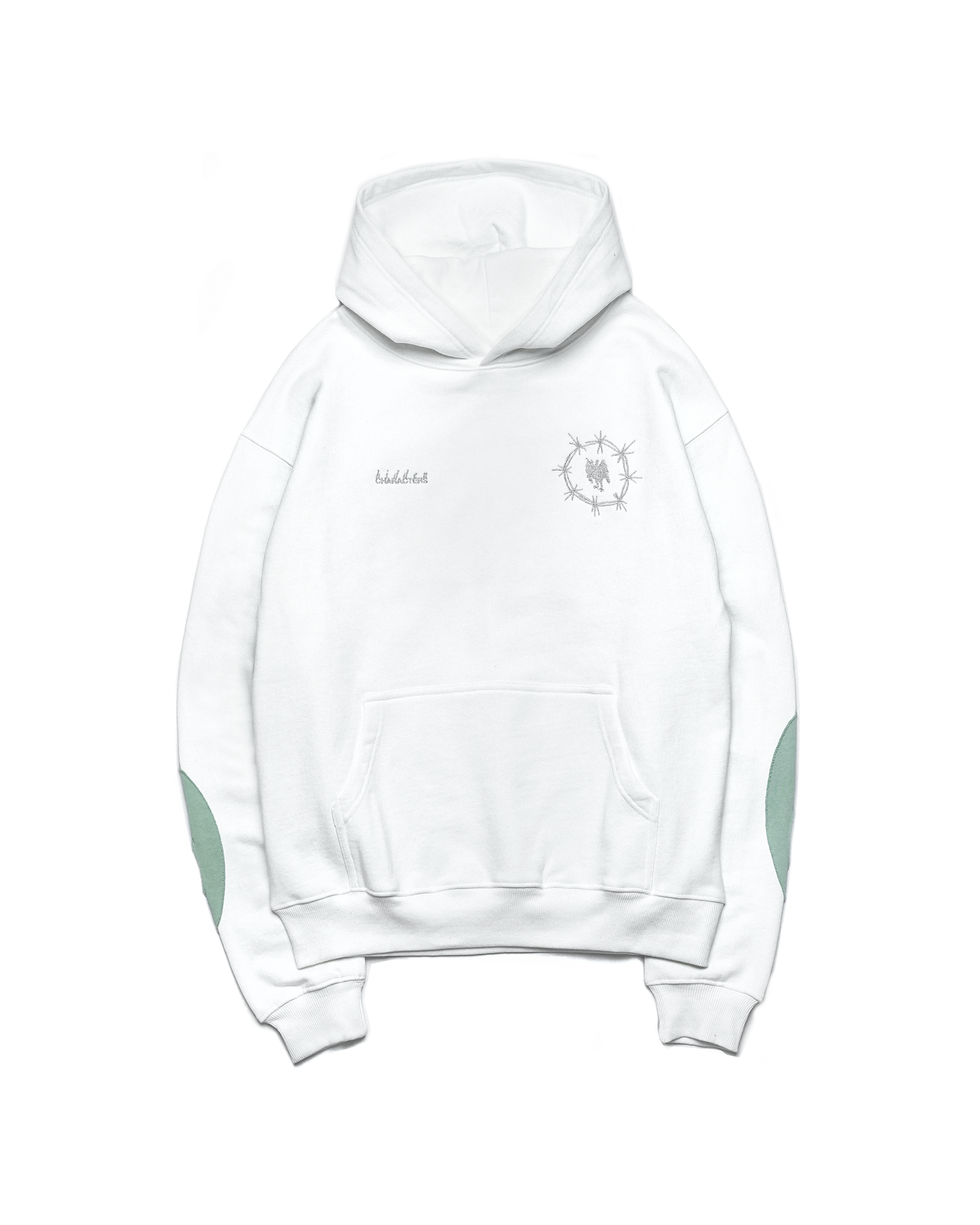 H.C x MoTH dye urself HOODIE [WHITE/3M]